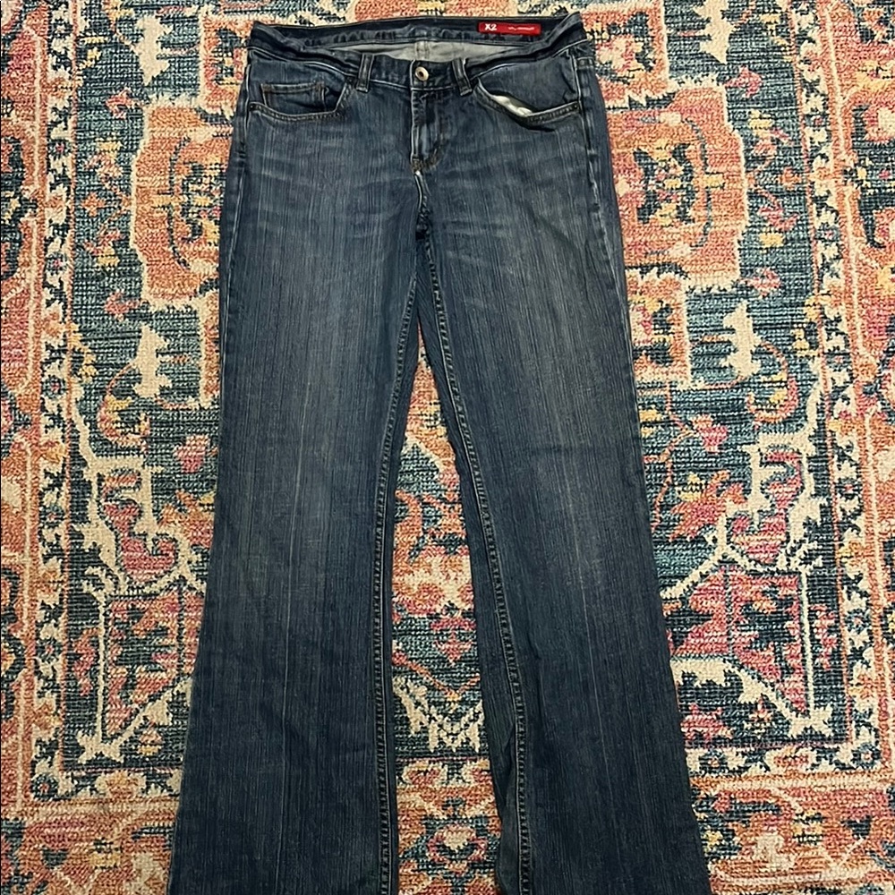 X2 Blue Flare Wide Leg Jeans